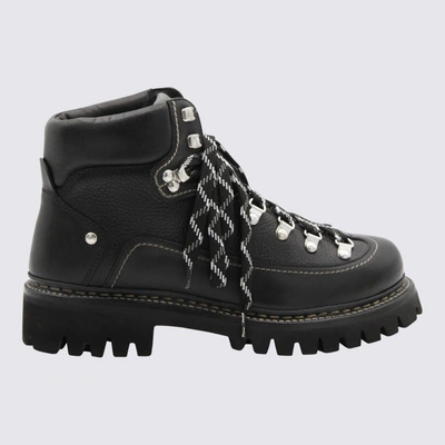 Shop Dsquared2 Black Leather Boots