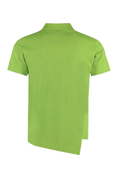 Shop Comme Des Garçons Lacoste X  - Cotton-piqué Polo Shirt In Green