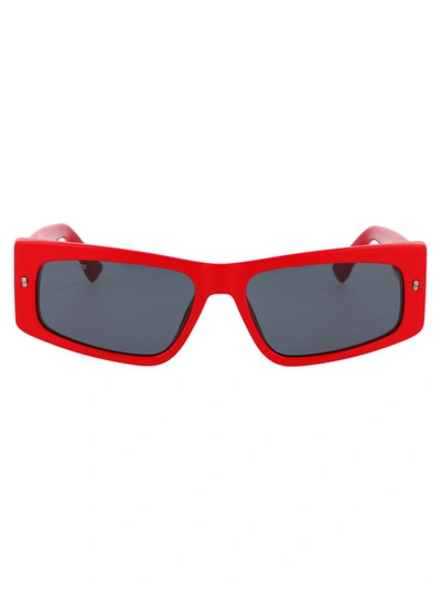 Shop Dsquared2 Sunglasses In C9air Red