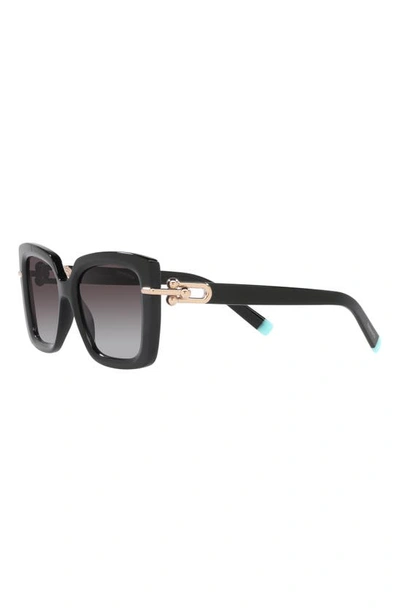 Tiffany & Co 53mm Gradient Butterfly Sunglasses In Black