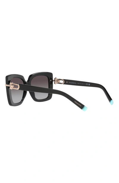 Tiffany & Co 53mm Gradient Butterfly Sunglasses In Black