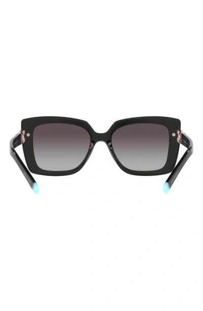 Tiffany & Co 53mm Gradient Butterfly Sunglasses In Black