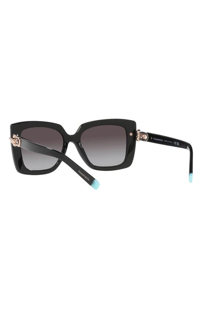 Tiffany & Co 53mm Gradient Butterfly Sunglasses In Black
