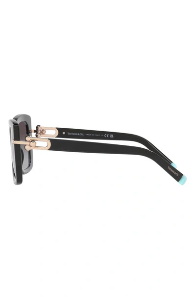 Tiffany & Co 53mm Gradient Butterfly Sunglasses In Black