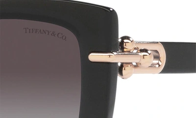 Tiffany & Co 53mm Gradient Butterfly Sunglasses In Black