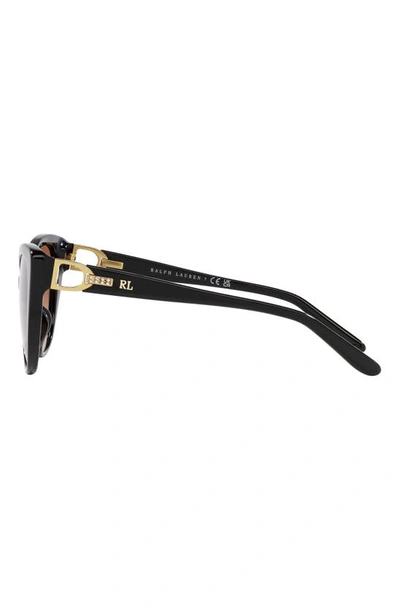 Shop Ralph Lauren 56mm Cat Eye Sunglasses In Black