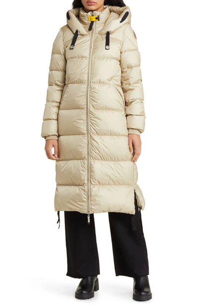 Shop Parajumpers Panda Hooded 700 Fill Power Down Puffer Parka In Tapioca