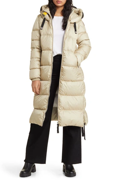 Shop Parajumpers Panda Hooded 700 Fill Power Down Puffer Parka In Tapioca