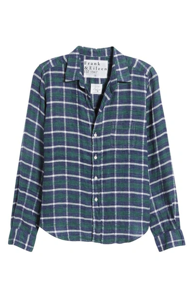 Shop Frank & Eileen Barry Tailored Fit Button-up Shirt In Green Nav