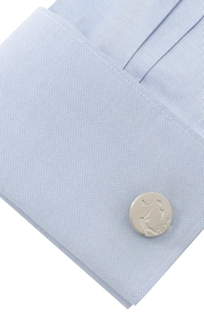 Cufflinks, Inc Hunter Embossed Cuff Links In Silver