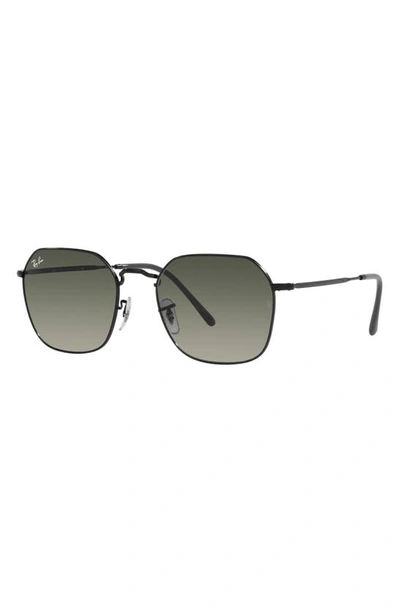 Ray Ban Jim 53mm Gradient Irregular Sunglasses In Black