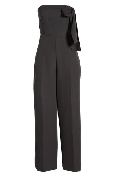 Shop Sam Edelman Strapless Bow Jumpsuit In Black