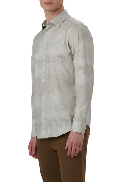 Bugatchi James Ooohcotton® Airbrush Print Button-up Shirt In Willow