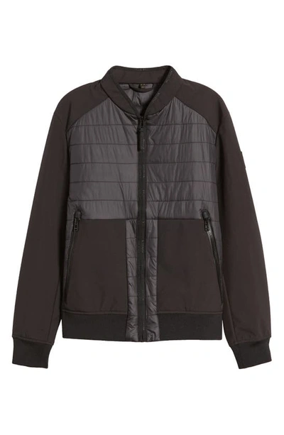 Shop Belstaff Revolve Mixed Media Jacket In Black