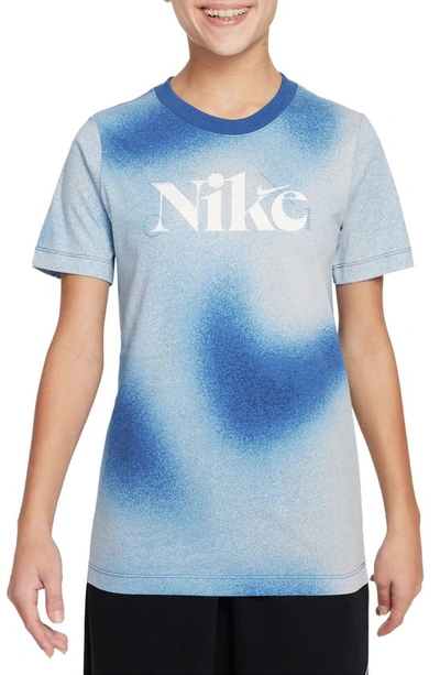Shop Nike Kids' Sportswear Basketball Cotton Graphic T-shirt In Game Royal
