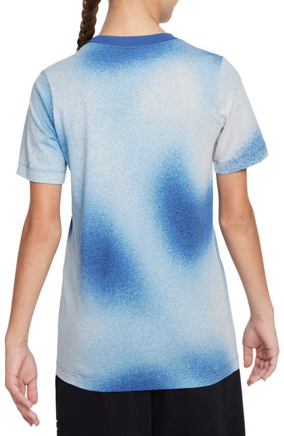 Shop Nike Kids' Sportswear Basketball Cotton Graphic T-shirt In Game Royal