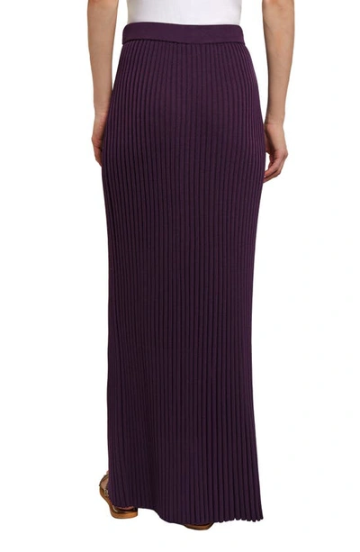 Shop Misook Pleated Knit Skirt In Ultraviolet