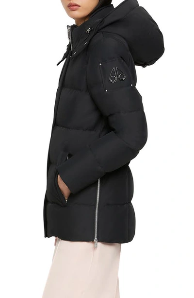 Shop Moose Knuckles Cloud 3q 800 Fill Power Down Puffer Jacket In Black