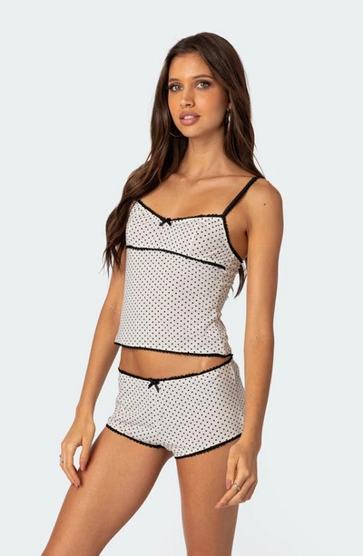 Shop Edikted Kendall Polka Dot Camisole In White