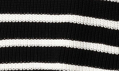 Shop Edikted Stripe Oversize Quarter Zip Sweater In Black-and-white