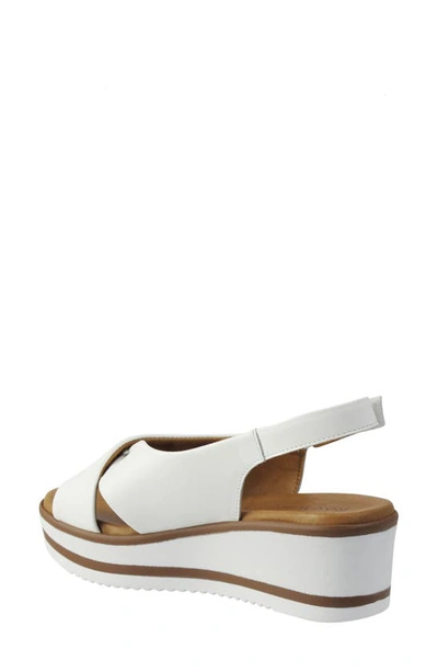 Shop Ron White Pria Slingback Platform Sandal In Pure White
