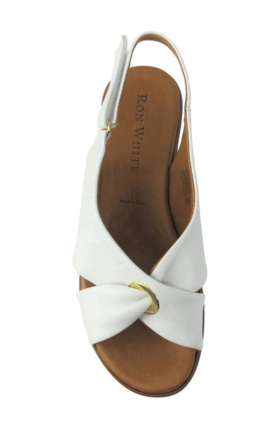 Shop Ron White Pria Slingback Platform Sandal In Pure White