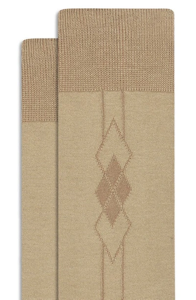 Bugatchi Diamond Cluster Dress Socks In Sand