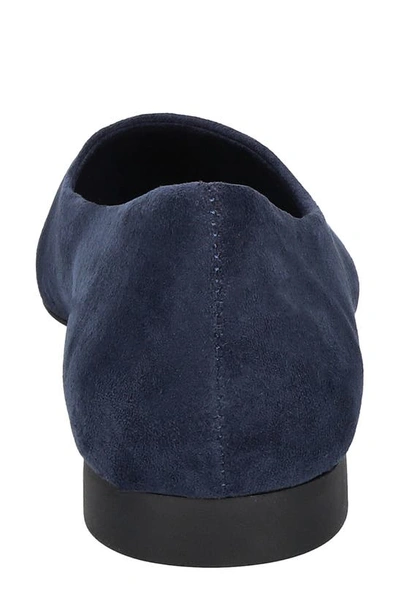 Bella Vita Womens Solid Manmade Flat Shoes In Navy Suede