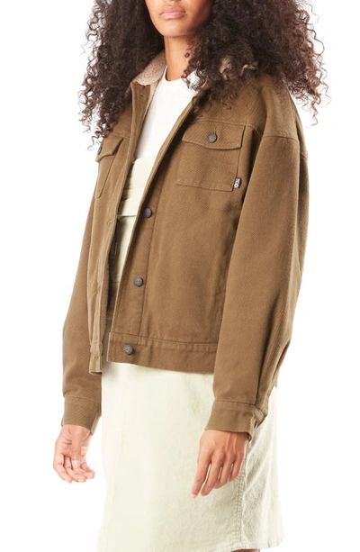 Shop Picture Organic Clothing Berry Winter Organic Cotton & Fleece Jacket In Brown