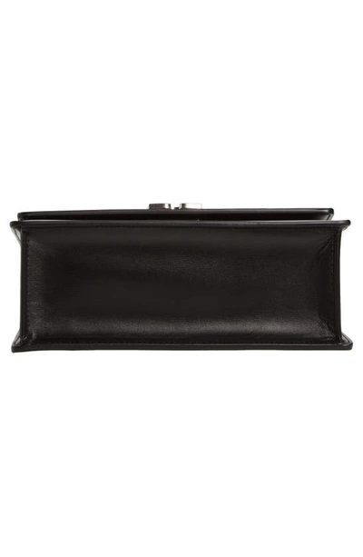 Shop Off-white Jitney 1.4 Leather Top Handle Bag In Black Silver