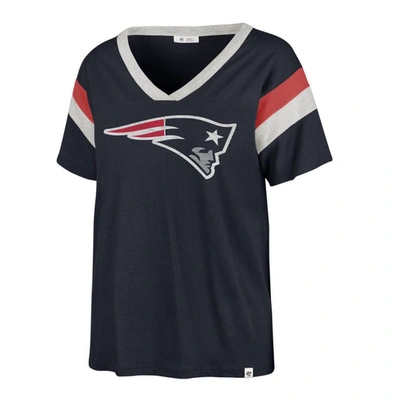 Shop 47 ' Navy New England Patriots Phoenix V-neck T-shirt