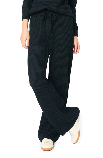 Gibsonlook Gigi Drawstring Rib Sweater Pants In Black