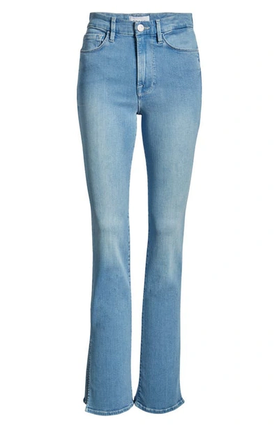 Shop Frame Le High Waist Slit Hem Mini Bootcut Jeans In Danbury