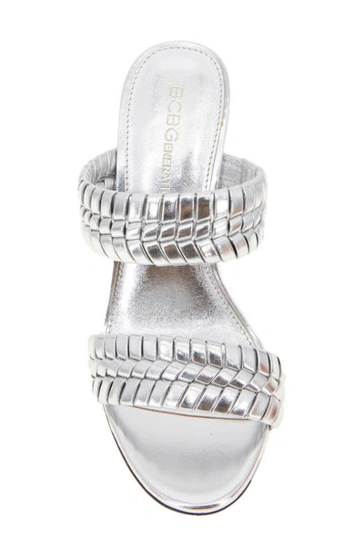 Shop Bcbgeneration Jendi Slide Sandal In Silver