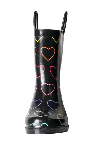 Nomad Splashy Kids Rain Boot In Neon Hearts
