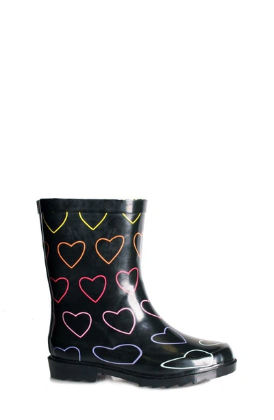 Nomad Splashy Kids Rain Boot In Neon Hearts