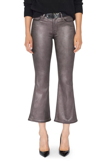 Frame Le Crop Mini Boot Metallic Mid-rise Jeans In Mahogany