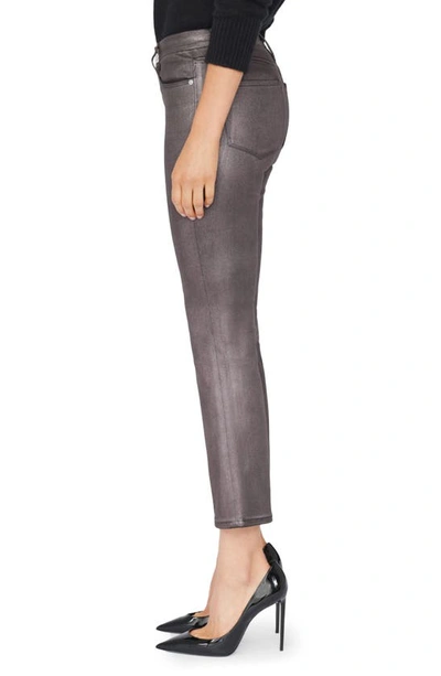 Frame Le Crop Mini Boot Metallic Mid-rise Jeans In Mahogany