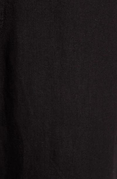 Caslon Tulip Hem Linen Pants In Black