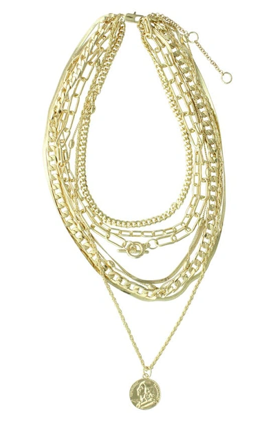 Olivia Welles Lindsay Layered Necklace In Gold