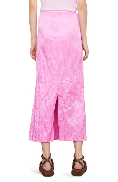 Vince Crinkle Satin Maxi Skirt In Rosea