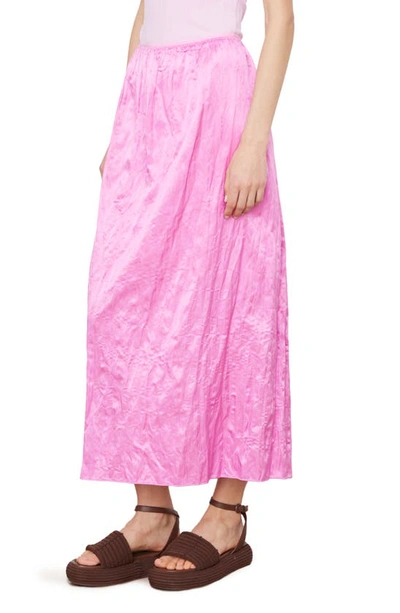 Vince Crinkle Satin Maxi Skirt In Rosea