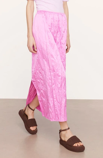 Vince Crinkle Satin Maxi Skirt In Rosea