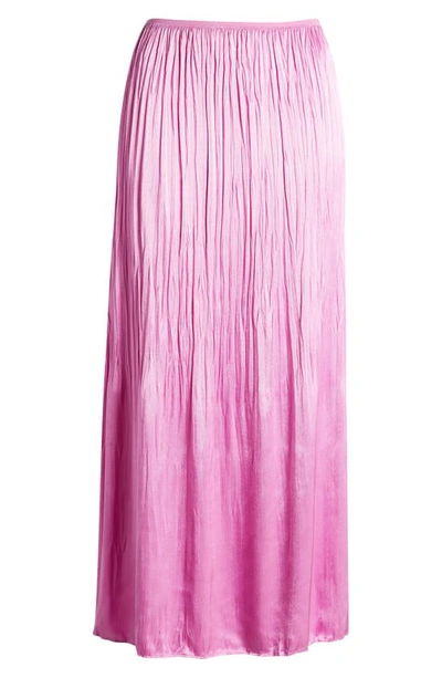 Vince Crinkle Satin Maxi Skirt In Rosea