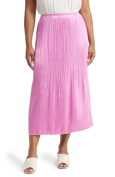 Vince Crinkle Satin Maxi Skirt In Rosea