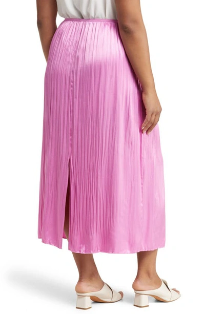 Shop Vince Crinkle Satin Maxi Skirt In Rosea