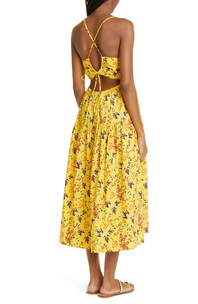 Shop A.l.c Arit Floral Cotton Sundress In Sole Multi