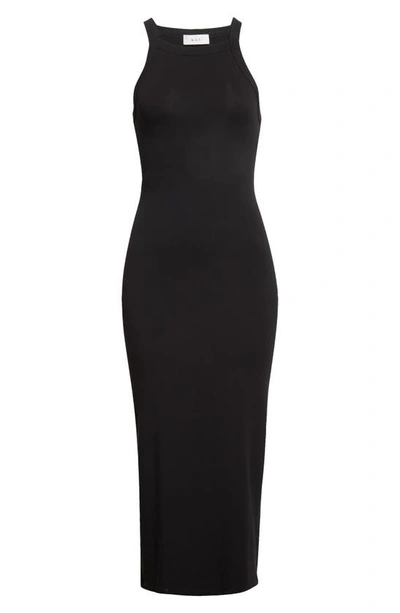 Shop A.l.c Hannah Back Cutout Stretch Cotton Body-con Dress In Black