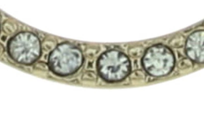 Olivia Welles Crystal Open Circle Stud Earrings In Gold / Clear