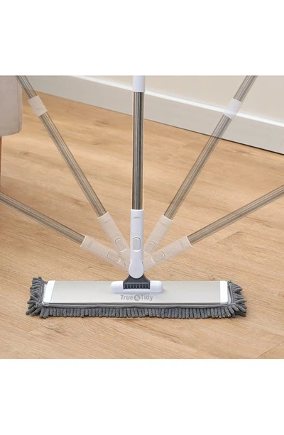 True & Tidy Heavy Duty Wet & Dry Sweeper Mop In Silver/ Gray